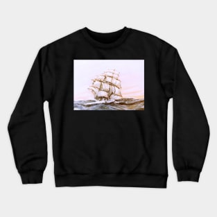 SQUARE RIGGER 'ARIEL'  AT SEA Crewneck Sweatshirt